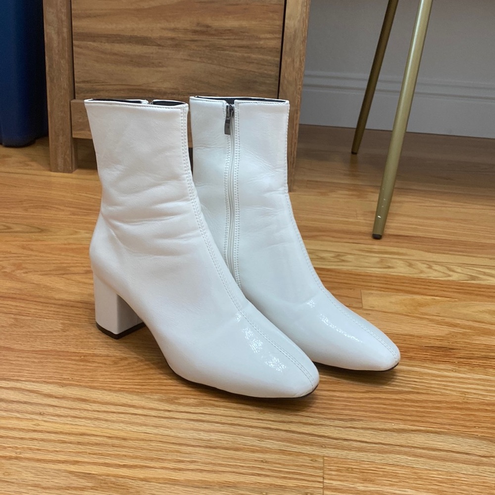 Shein white boots